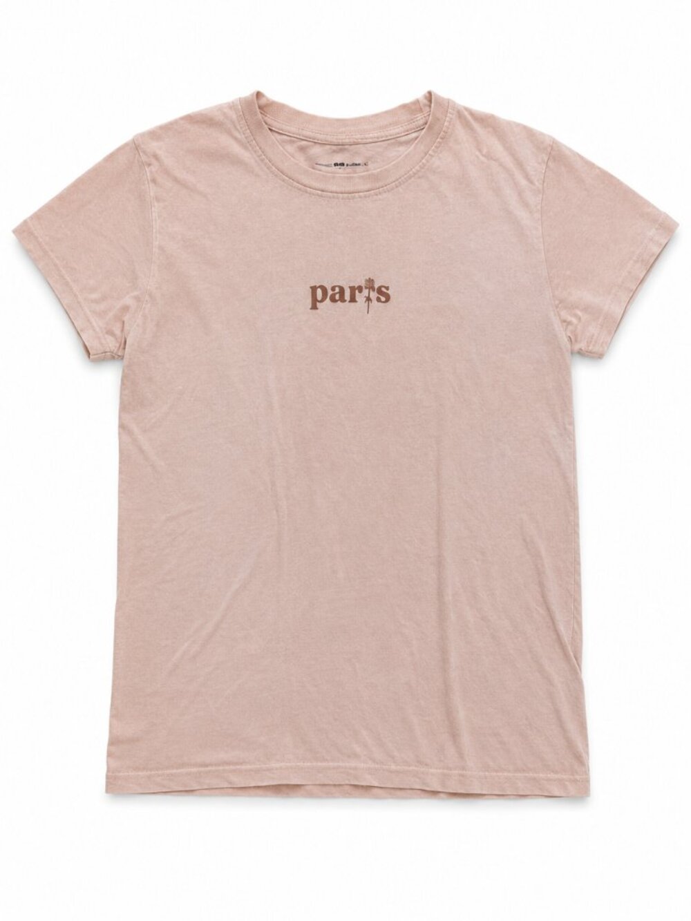 Brandy Melville Blush Pink Paris Graphic T-Shirt One Size